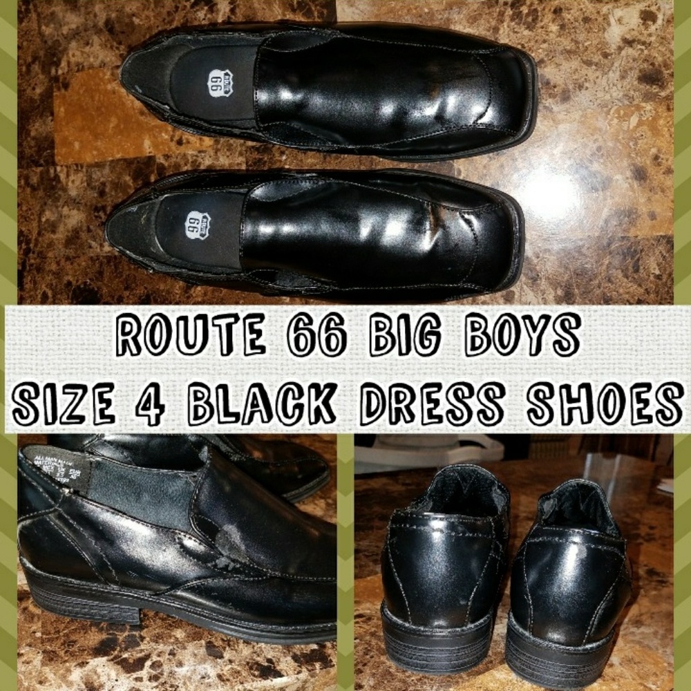 GUC Big Boys Size 4 Black Dress Shoes